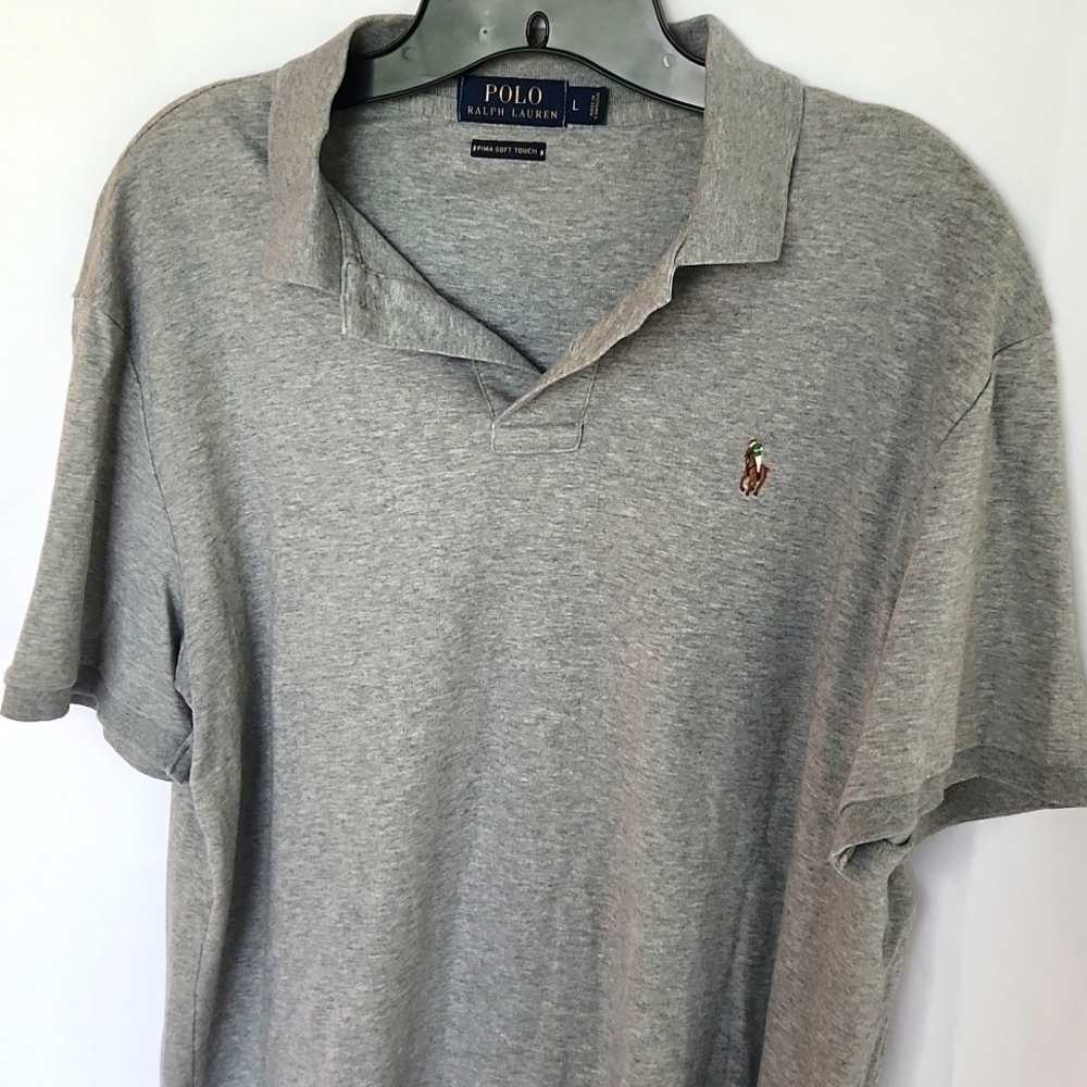 Polo Ralph Lauren Size Small Men's Button Up polo gray. - Picture 2 of 11